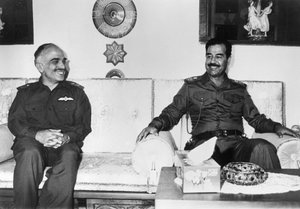 Saddam Hussein und König Hussein von Jordanien, Irak