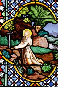 Kathedrale Saint-Corentin, Quimper: Johannes der Täufer in der Wüste, Quimper, Frankreich von Unbekannt