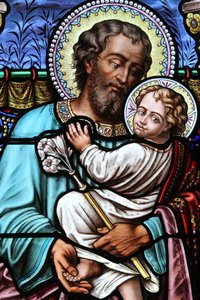 Heiliger Josef und Jesus, Bons-en-Chablais, Frankreich