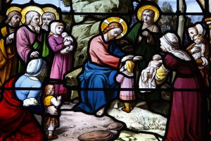 Kirche Saint Aignan, Jesus segnet die Kinder, Chartres, Frankreich von Unbekannt