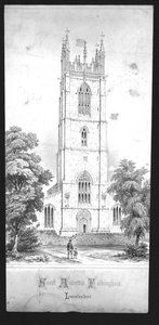 St. Andrews Kirche, Falkingham, Lincolnshire, frühes 19. Jahrhundert von Unbekannt