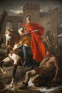 Kathedrale Saint-Gatien: Der heilige Martin teilt seinen Mantel, Tours, Frankreich von Unbekannt