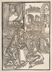 Heiliger Hieronymus zieht einen Dorn aus dem Fuß des Löwen, Lyon 1508 Kopie, n.d.