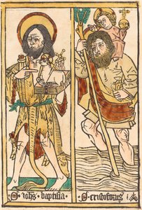 Der heilige Johannes der Täufer und der heilige Christophorus, 1470-1480