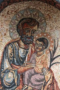 Heiliger Josef und Jesus, Cotignac, Frankreich von Unbekannt