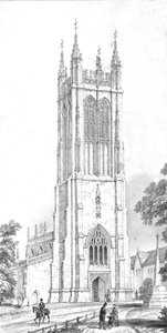 St. Peters Kirche, Evercreech, Somerset, ca. 1850er Jahre von Unbekannt