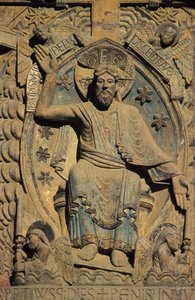 Sainte Foy Kirche Tympanon: Das Jüngste Gericht, Conques, Frankreich von Unbekannt