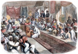 Verkauf in Kalkutta von wertvollen Regierungsgeschenken und Lucknow-Juwelen, 1860