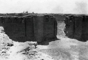 Stadt Samarra vom Malwiya-Turm, Mesopotamien, 1918 von Unbekannt