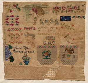 Stickmustertuch, 1800er