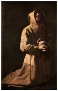 Heiliger Franziskus in Meditation von Unbekannt