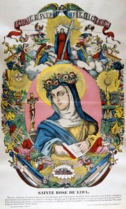 Santa Rosa von Lima, 19. Jahrhundert von Unbekannt