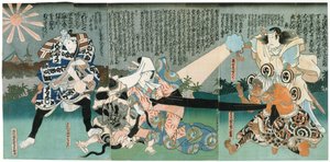 Szene im Kabuki-Theater von Unbekannt