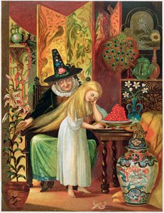 Szene aus Hans Christian Andersens Märchen, Die Schneekönigin, 1872 von Unbekannt