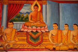 Szene aus dem Leben Buddhas, Vientiane, Laos von Unbekannt