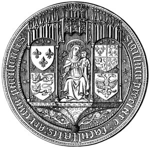Siegel der Vier Nationen oder der Fakultät der Künste, 16. Jahrhundert 1849