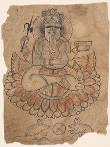 Sitzender vierarmiger Ganesha, ca. 1775 von Unbekannt