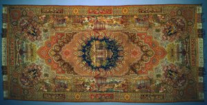 Schal mit Genrebildern, 1875-1899