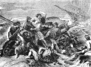 Schiffswrack von Prinz Wilhelm, Sohn von Heinrich I., 1120, 19. Jahrhundert von Unbekannt