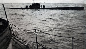 Schiffswrack des republikanischen U-Boots B6, August 1936