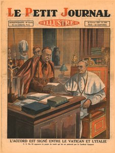 Unterzeichnung des Abkommens zwischen dem Vatikan und Italien, 1929