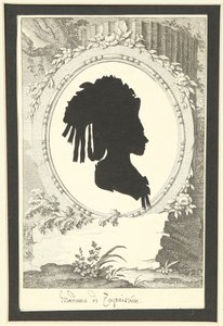 Silhouette-Porträt von Natalia Kirillovna Zagryazyskaya geb. Razumovskaya 1747-1837 von Unbekannt