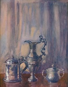 Silberner Krug, 1695, Krug, 1746, Becher und Deckel, 1658, um 19. Jahrhundert, 1920