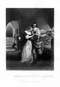 Sir Walter Raleigh verabschiedet sich von seiner Frau am Morgen seiner Hinrichtung, 1618, 1872