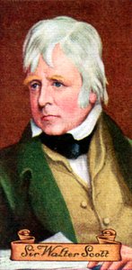 Sir Walter Scott, aus einer Serie von Zigarettenkarten, 1935