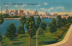 Skyline von Tampa, von Davis Island, Tampa, Florida