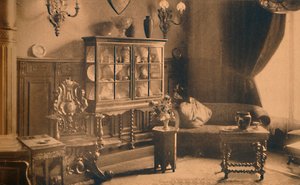 Raucherzimmer in der kubanischen Botschaft in Brüssel, Belgien, 1927 von Unbekannt