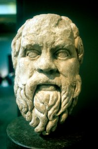 Sokrates, griechischer Philosoph. Römische Kopie eines verlorenen griechischen Originals um 370 v. Chr. von Unbekannt
