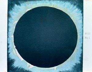 Sonnenkorona und Protuberanzen 1860-1870