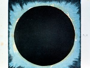 Sonnenkorona und Protuberanzen 1860-1870