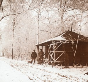 Soldaten im Schnee, Marquenterre, Nordfrankreich, ca. 1914-ca. 1918