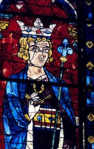 Salomo, Buntglas, Kathedrale von Chartres, Frankreich, 1194-1260