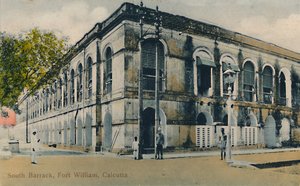 Südliche Kaserne, Fort William, Kalkutta, spätes 19. - frühes 20. Jahrhundert von Unbekannt