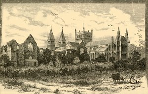 Southwell Minster und Ruinen des Palastes, 1898