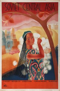 Sowjetisches Zentralasien-Poster der Intourist-Gesellschaft, 1934