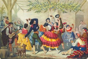 Spanische Tänzer, Mitte des 19. Jahrhunderts
