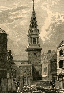 St. Brides Kirche, Fleet Street, 1824, 1897