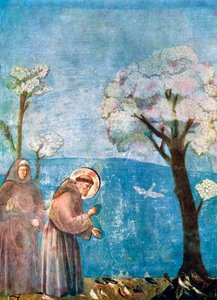 Der heilige Franziskus predigt den Vögeln, 1297-1299, ca. 1900-1920