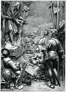 Johannes der Täufer predigt in der Wüste, 16. Jahrhundert, 1870 von Unbekannt