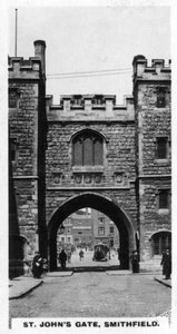 St Johns Gate, Clerkenwell, London, ca. 1920er Jahre