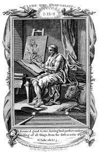 Der Evangelist Lukas schreibt sein Evangelium, um 1808