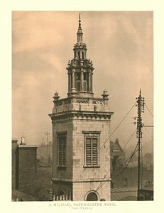 St. Michael, Paternoster Royal, Der Turm, Mitte - Ende 19. Jahrhundert