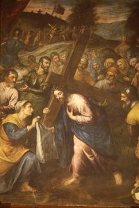 Heilige Veronika und Jesus, der sein Kreuz trägt, Tricase, Italien von Unbekannt