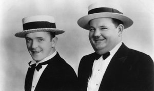 Stan Laurel 1890-1965 und Oliver Hardy 1892-1957, 20. Jahrhundert von Unbekannt