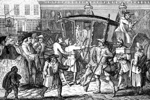 Standkutscher oder Die hochmütige Dame gut ausgestattet, 1750