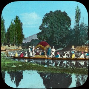 Staatsbarke auf dem Apfelbaumkanal, Indien, spätes 19. oder frühes 20. Jahrhundert